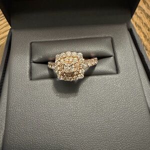 Zales Gold and Diamond Halo Ring